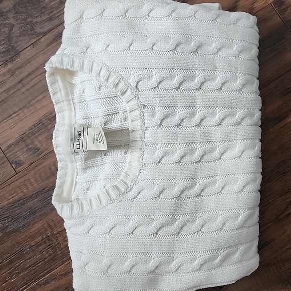 L.L. Bean Women's Cable Knit Sweater - Cream - Picture 2 of 11